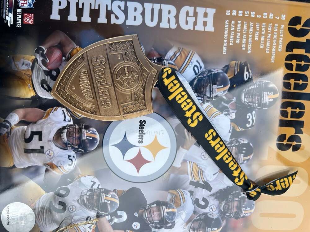 Pittsburgh Steelers Solid Bronze Lanyard Medallion Shield